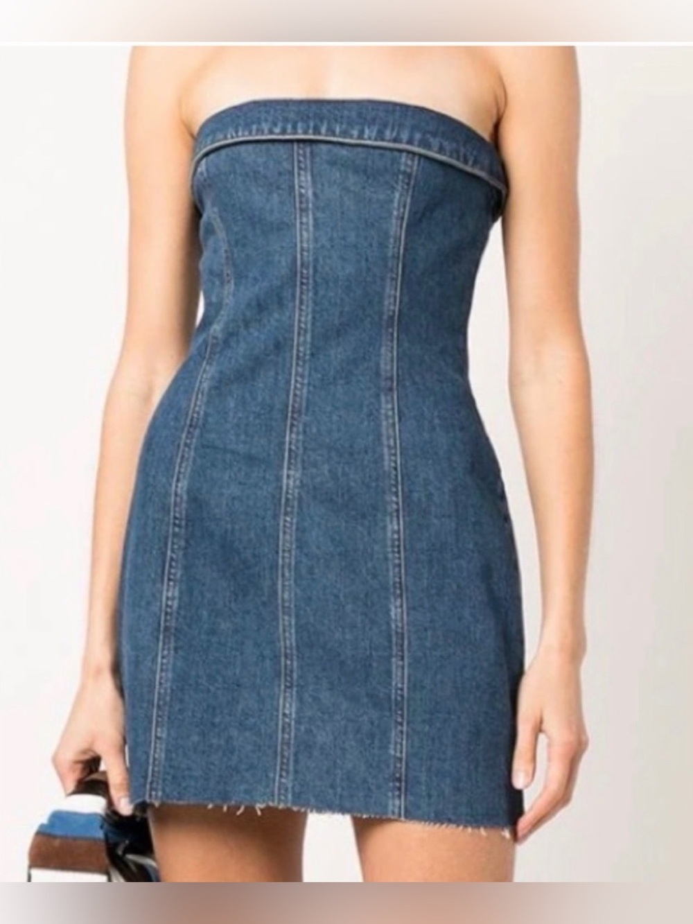 Reformation Denim Strapless Mini
Dress
